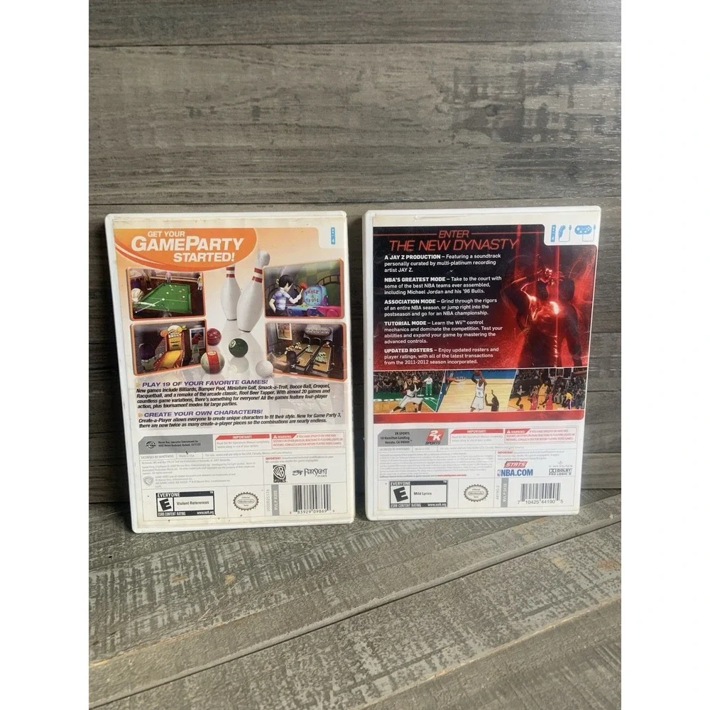 NBA 2K13 +‎ Game Party 3  (Nintendo Wii 2012) Lot Of 2 Games Bundle Basketball